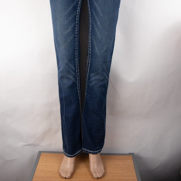 True Religion Joey Super T Straight 28 (27 X 32) Women's Denim Jeans Medium Wash - Picture 2 of 14